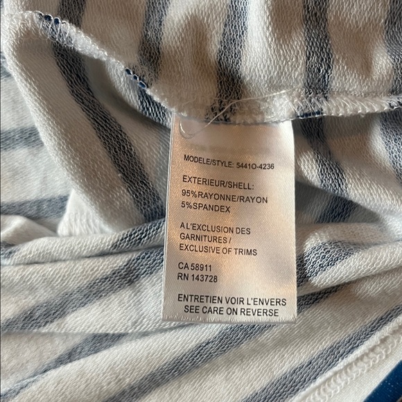 Tribal Jeans Blue and White Striped Dress Size M NWt - Picture 5 of 8